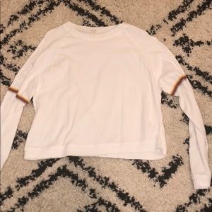 brandy melville rainbow sleeve long tee